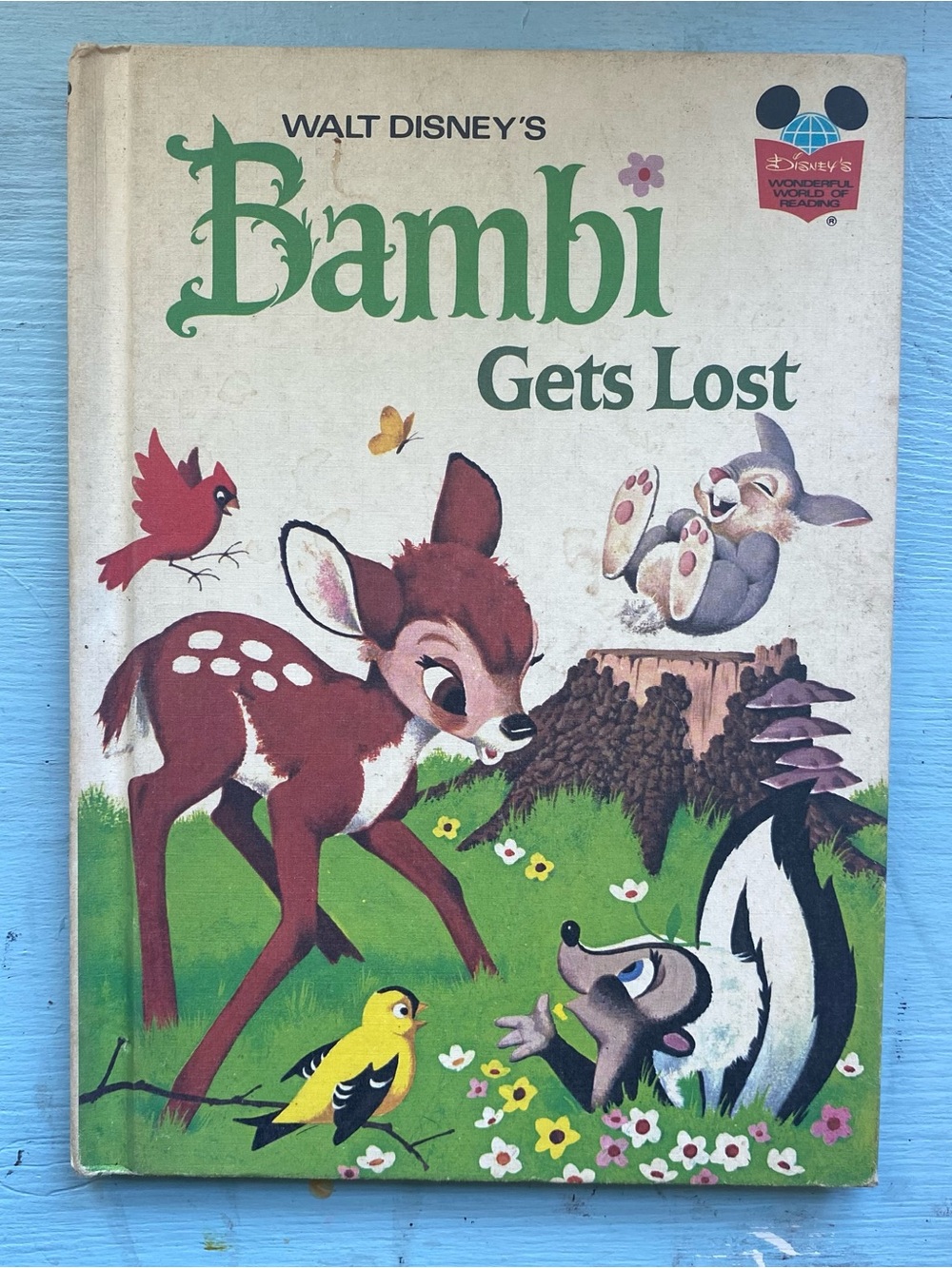 Walt Disney Bambi Gets Lost Hardcover Book 1972 Edition Vintage Children's Book